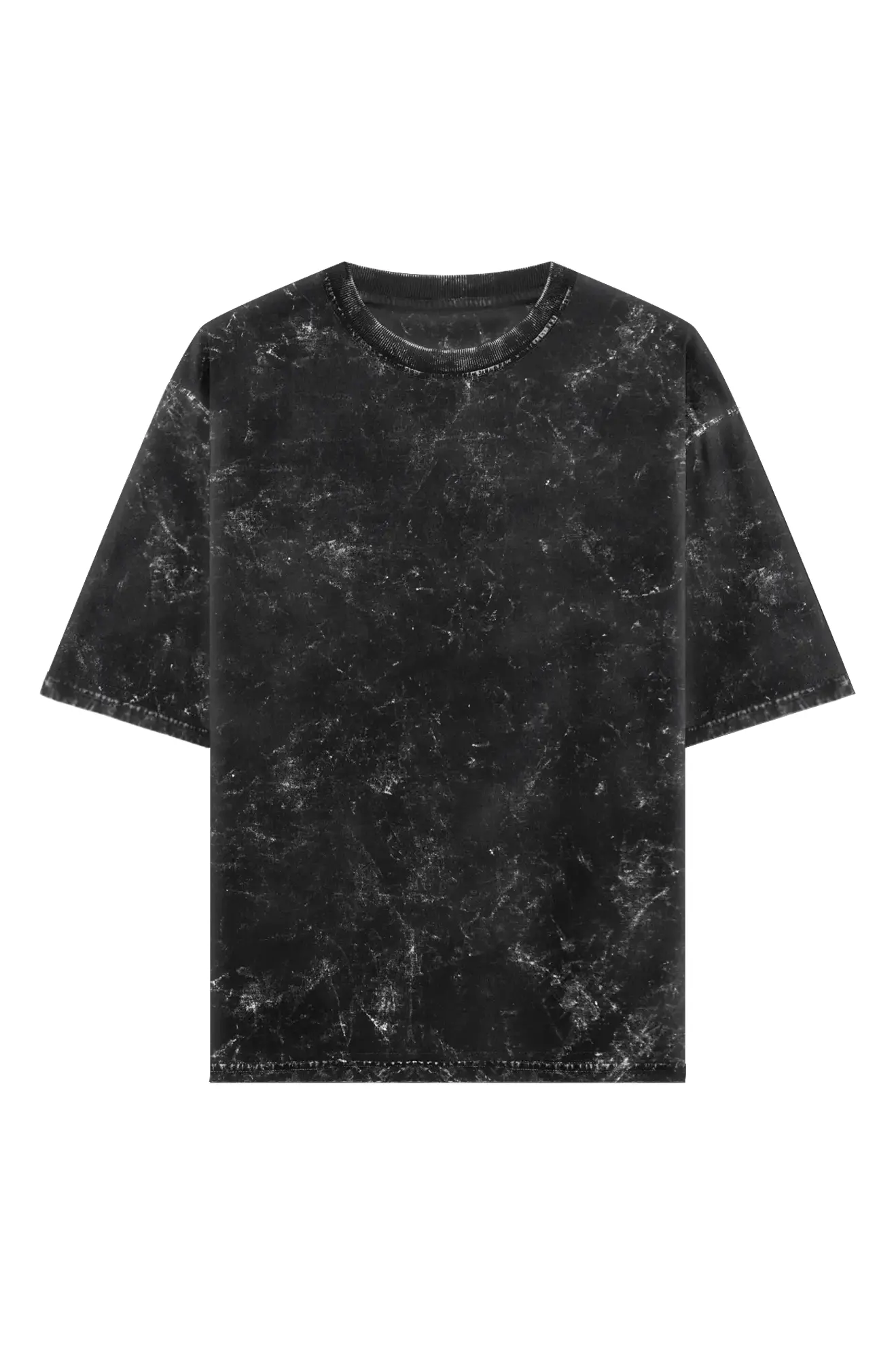 Black Acid Wash Oversized T-Shirt