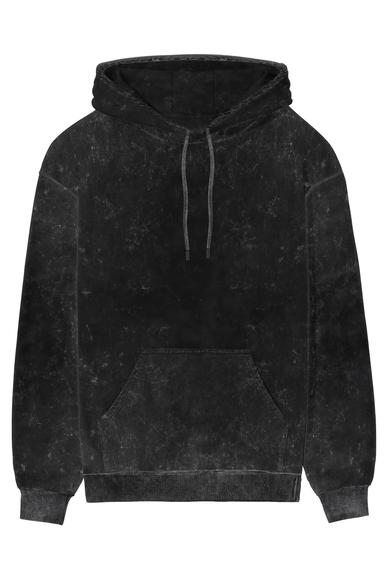 Black Acid Wash Hoodie