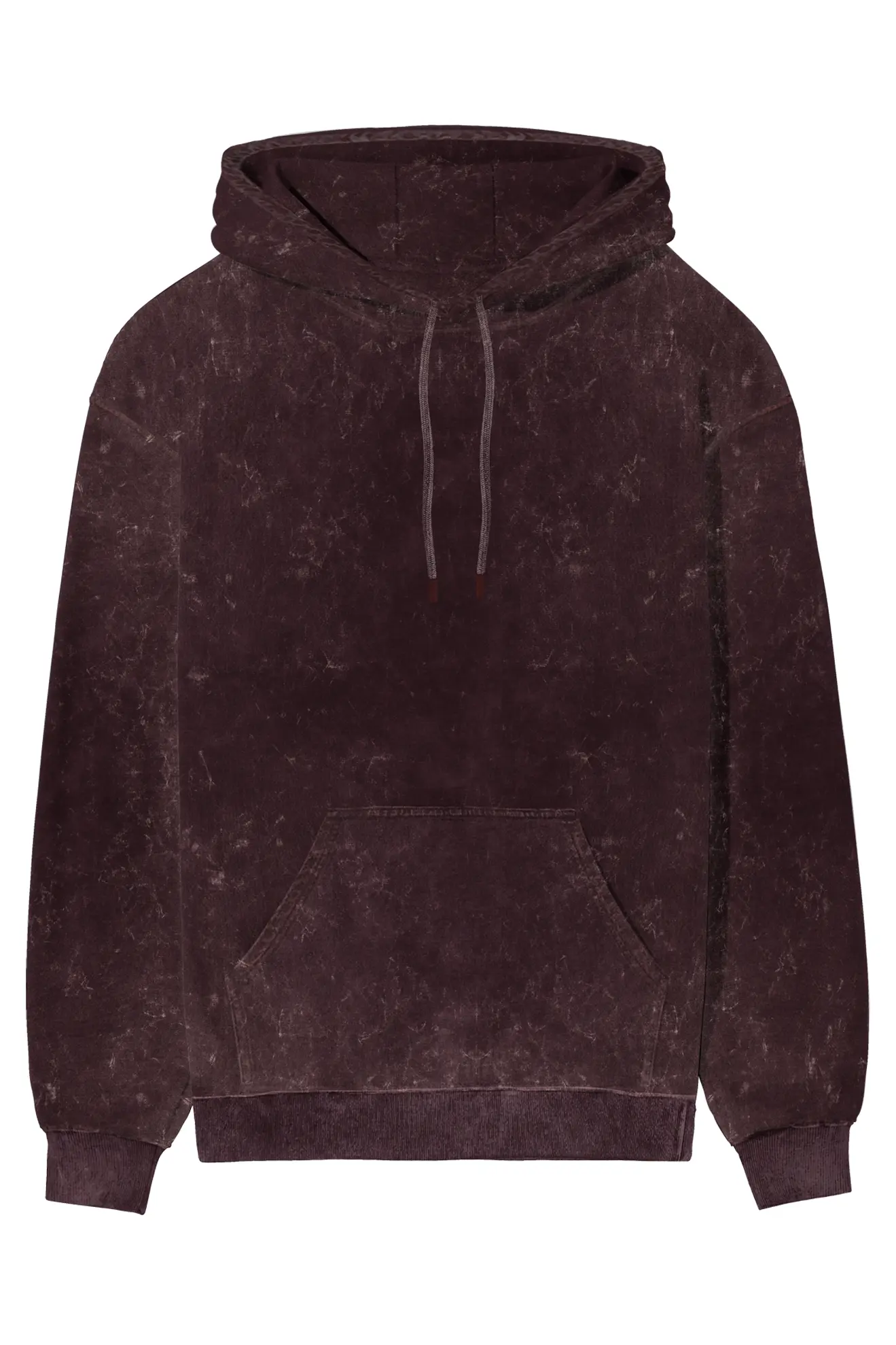 Maroon Acid Wash Hoodie