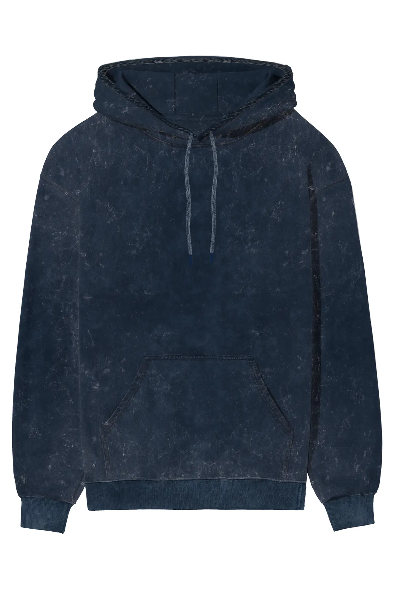 Navy Blue Acid Wash Hoodie