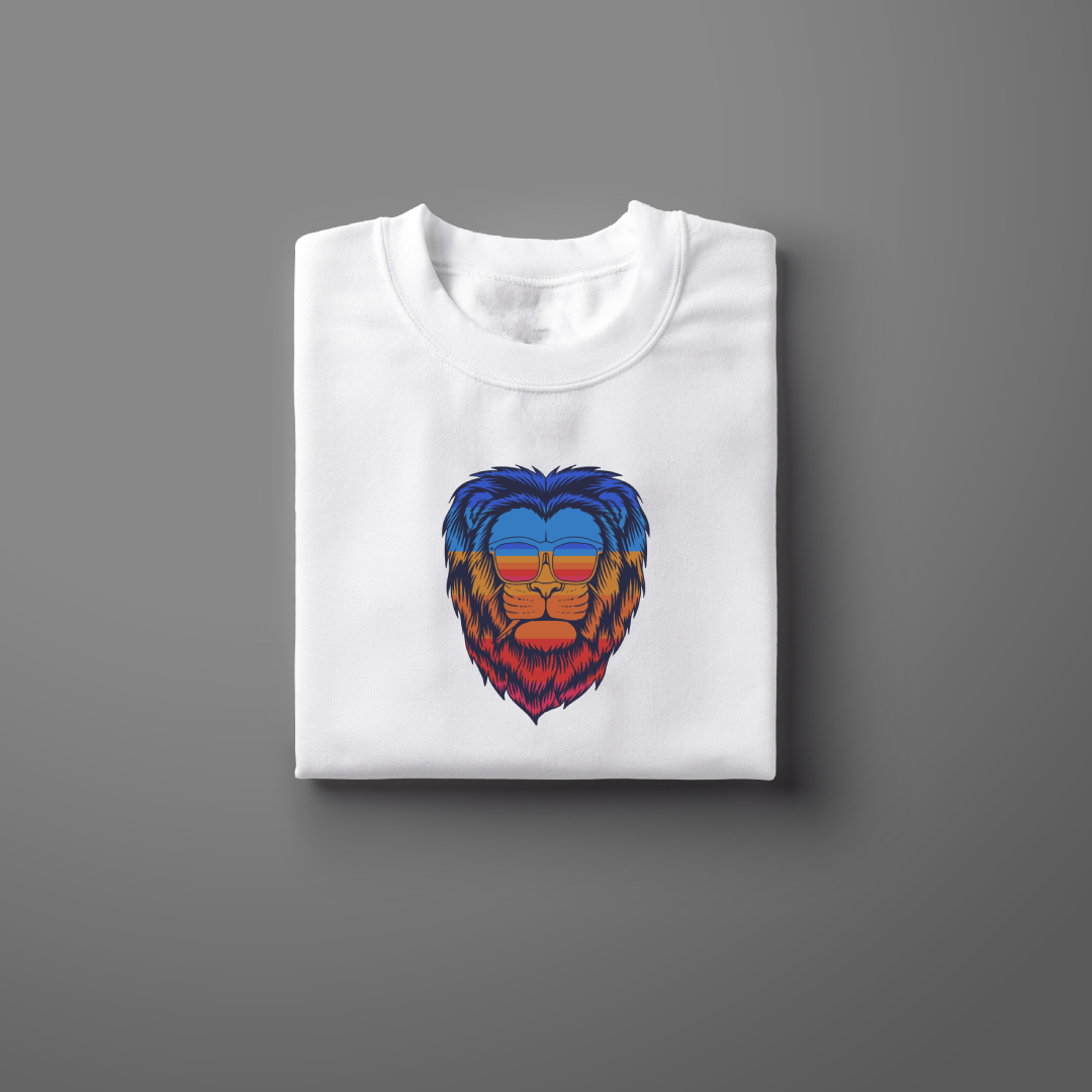 Lion Half Sleeve T-Shirt