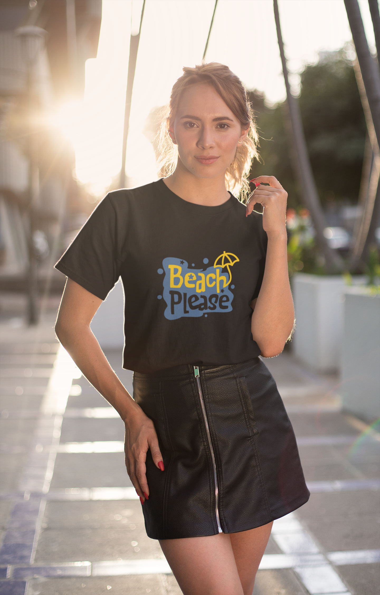 Beach Please Half Sleeve T-Shirt