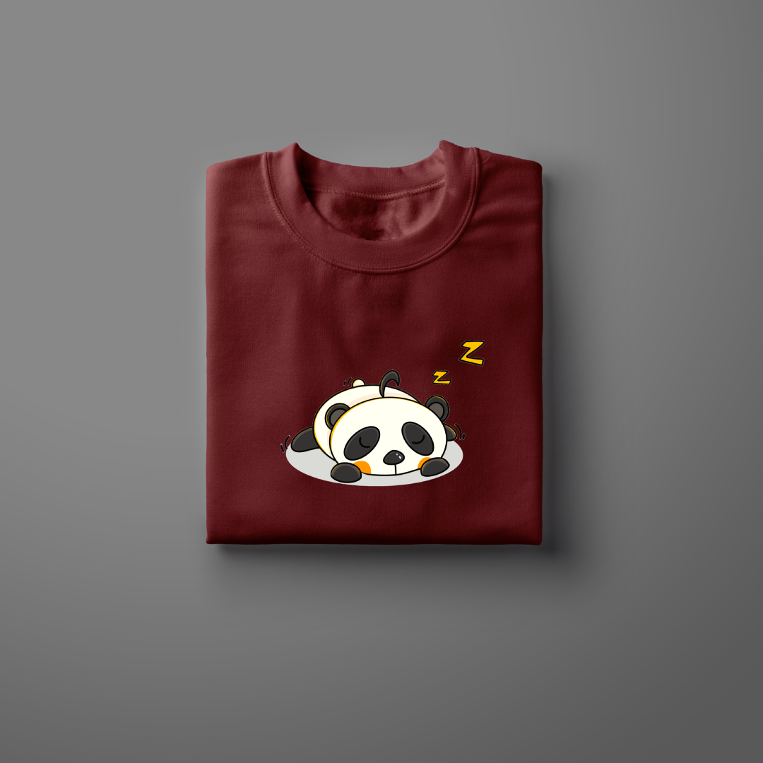 Sleeping Panda Half Sleeve T-Shirt