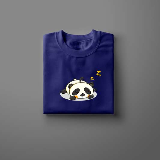 Sleeping Panda Half Sleeve T-Shirt