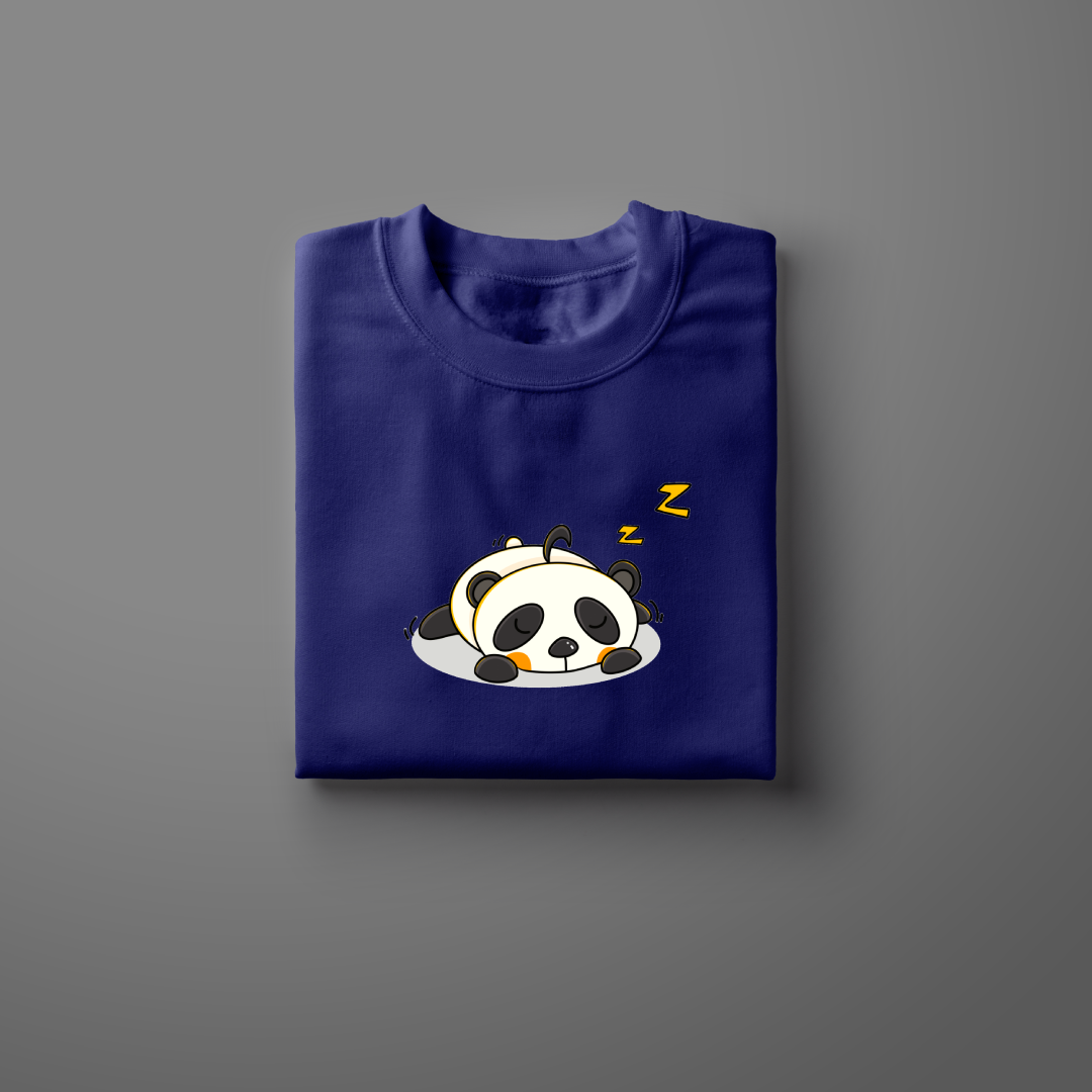 Sleeping Panda Half Sleeve T-Shirt