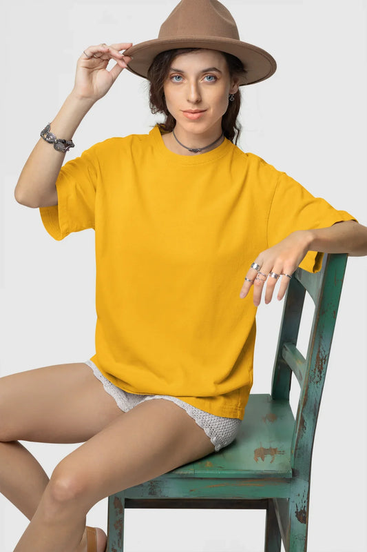 Plain Yellow Half Sleeve T-Shirt