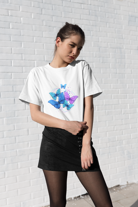 Butterfly Half Sleeve T-Shirt