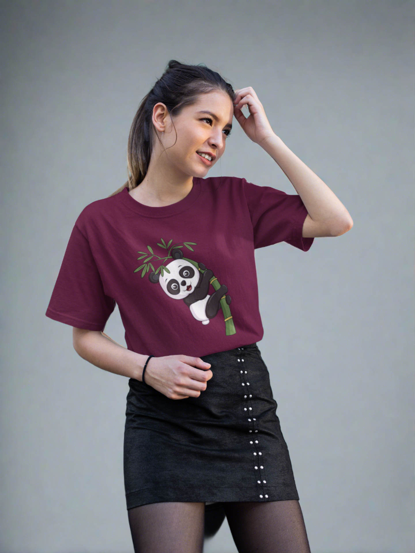 Panda Climbing Half Sleeve T-Shirt