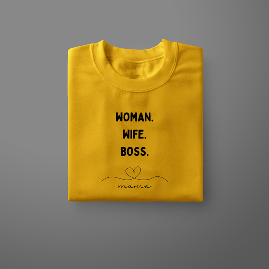 Women Wife Boss Half Sleeve T-Shirt