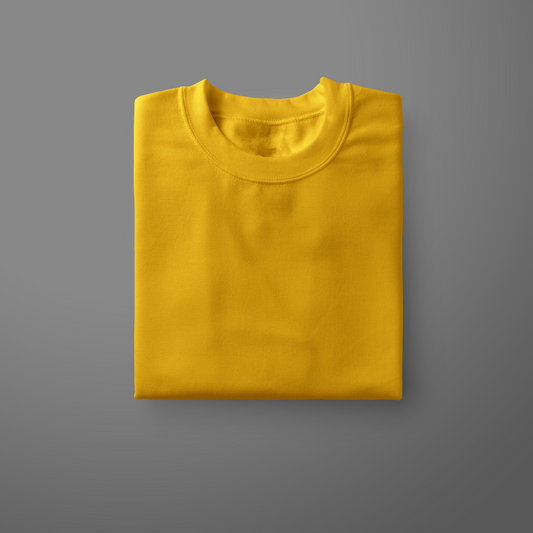 Plain Yellow Half Sleeve T-Shirt